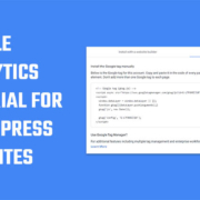 How to setup google analytics on wordpress Websites