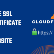 cloudflare - free ssl certificate for website