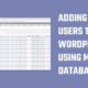 Adding new users to the WordPress via MySQL database