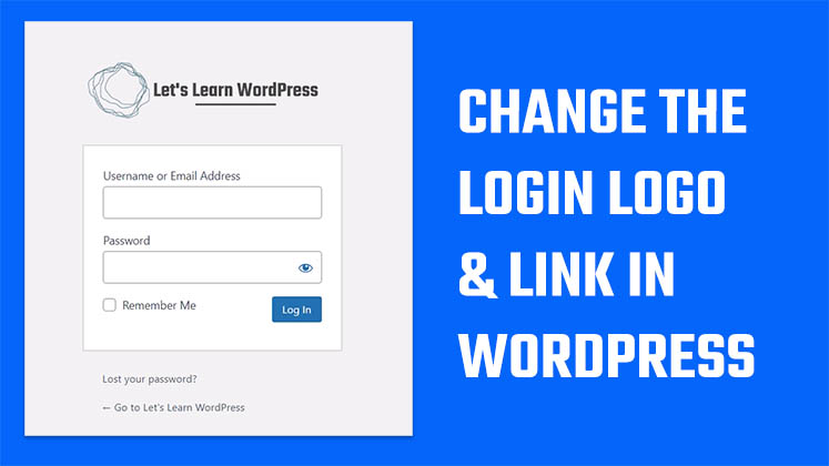 WordPress login page: Change the default WP logo and link