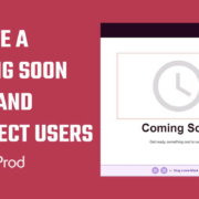Add coming soon page to WordPress and redirect users