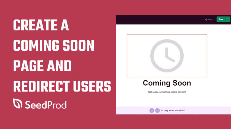Add coming soon page to WordPress and redirect users