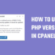 How to update the PHP version in cPanel? | 2022