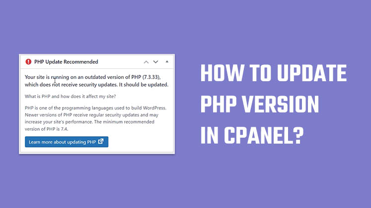 How to update the PHP version in cPanel? | 2022