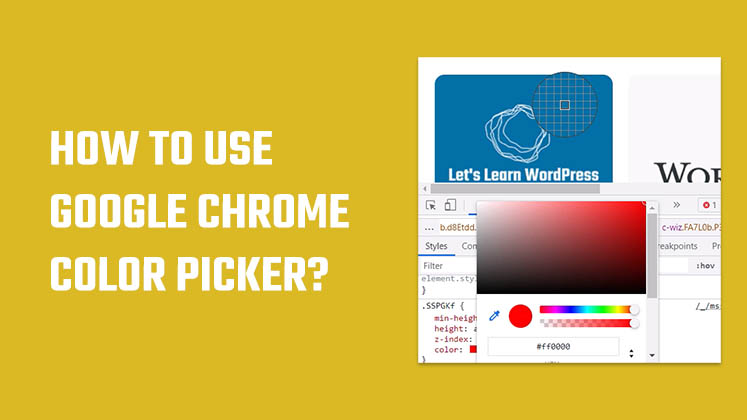 How to use google chrome color picker