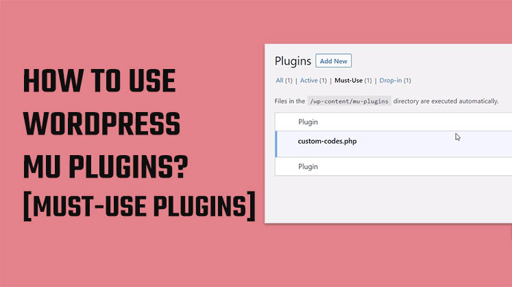How to use WordPress mu plugins [must-use plugins]