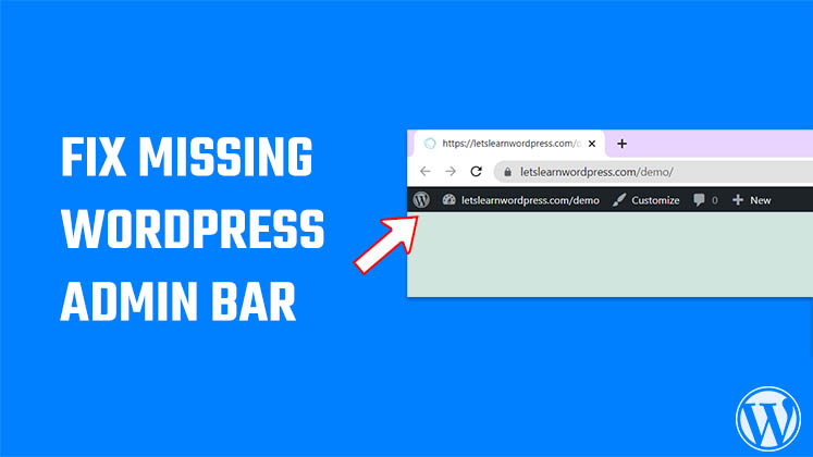 Fix missing WordPress admin bar