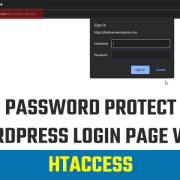 Password protect WordPress login page with htaccess