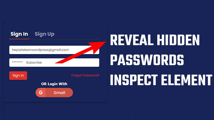 Reveal hidden passwords