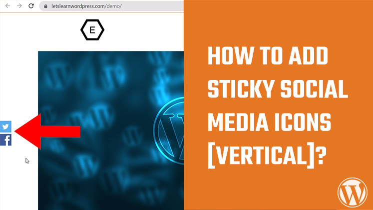 Vertical Sticky Social Media icons
