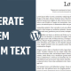 Generate Lorem Ipsum Text