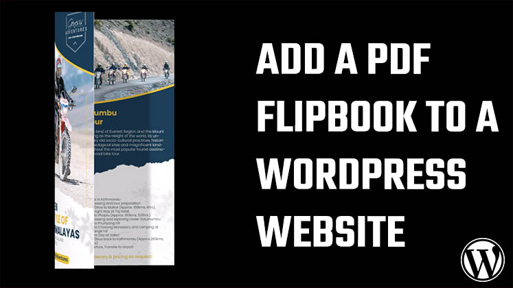 Add a PDF flipbook WordPress