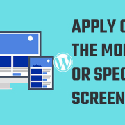 Apply CSS to mobile or Specific Screen