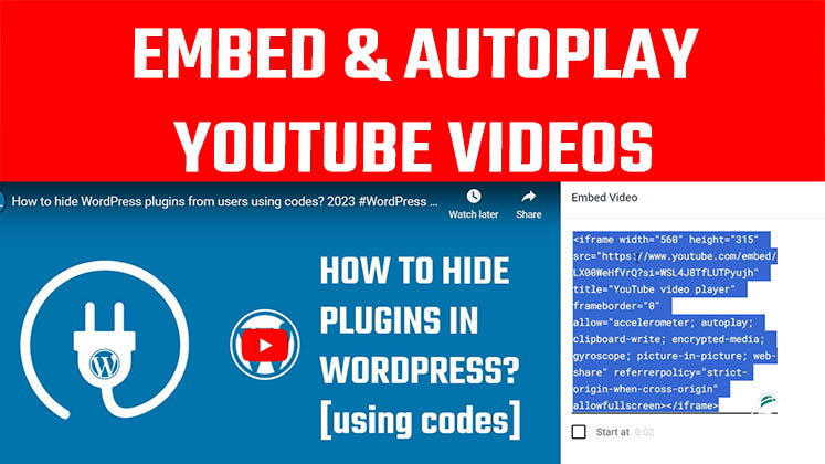 Embed and autoplay YouTube videos