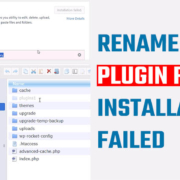 Renamed plugins folder using File Manager plugin. Installation Failed: Could not create Directory