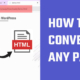 How to Convert Any Page to HTML