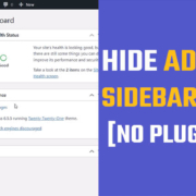 hide Sidebar Menu items