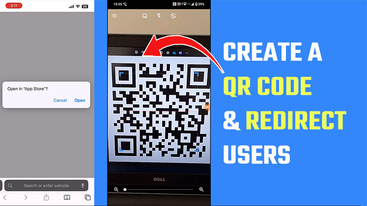 Create a QR code that redirects users