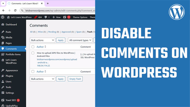 Disable Spam Comments WP