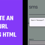 create an SMS URL using HTML